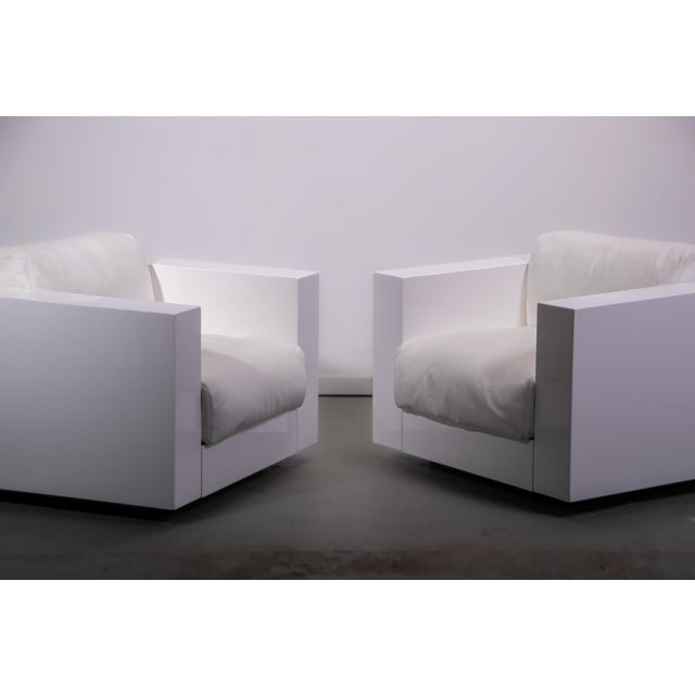 Saratoga Armhairs by Lella and Massimo Vignelli for Poltronova, 1990, Set of 2 For Sale - Image 15 of 18