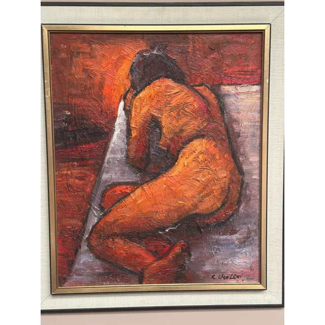 Renzo Ugolini, Nude Reclined Woman, 1950s, Oil Painting on Canvas, Framed For Sale - Image 5 of 18