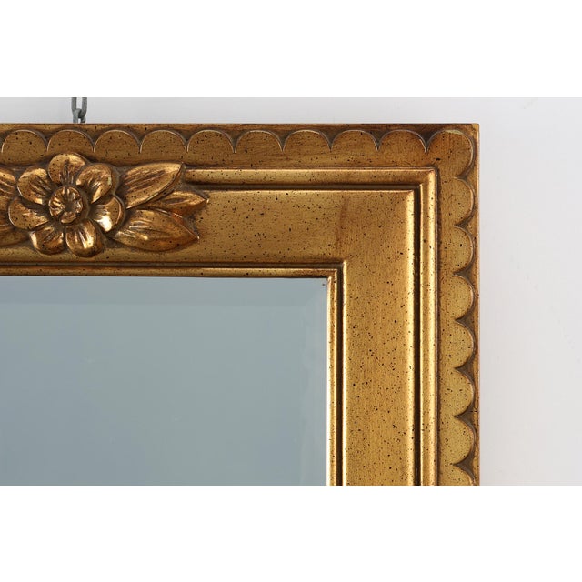 Plastic Vintage Rectangular Gilt Resin Mirror from Deknudt, Belgium, 1950s For Sale - Image 7 of 11
