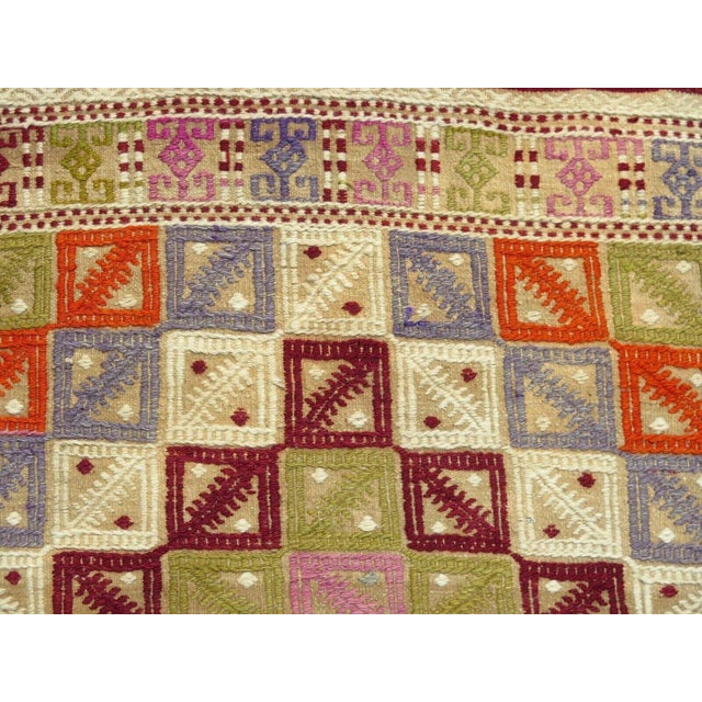 Textile 1960s Vintage Tribal Kilim Runner - 33" X 96" For Sale - Image 7 of 12