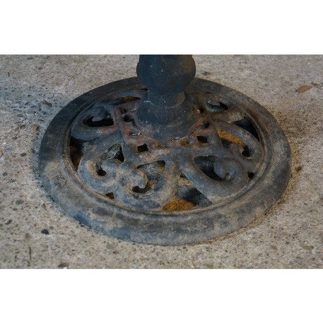Vintage Victorian Revival Cast Aluminum Reticulated Birdbath 28" For Sale - Image 10 of 18