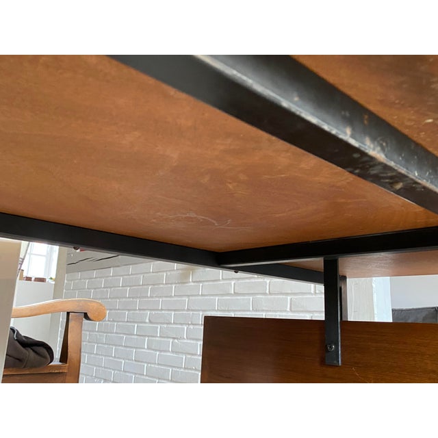 Vintage Scandinavian-Style Executive Desk in Rosewood and Metal, 1960s For Sale - Image 4 of 18