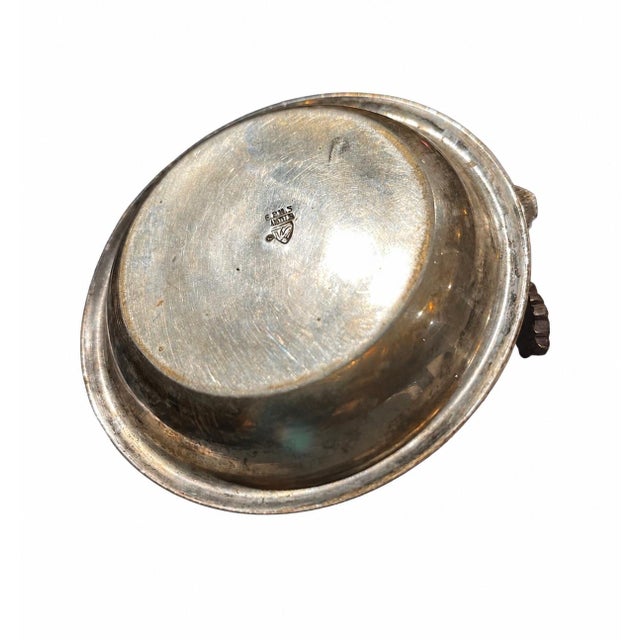 Mid-Century Modern Vintage Silver-Plated Owl Catchall / Ring Dish, Made in India, C. 1965–1980 For Sale - Image 3 of 7