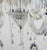 Hollywood Regency Vintage Murano Glass Clear Crystal Chrome 6 Light Elegant Chandelier For Sale - Image 3 of 8