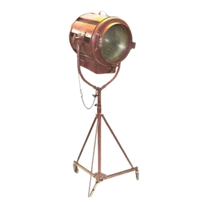 Mid-Century Large Hollywood Studio 5000 Watt Floor Lamp as Sculpture on Correct Caster Stand