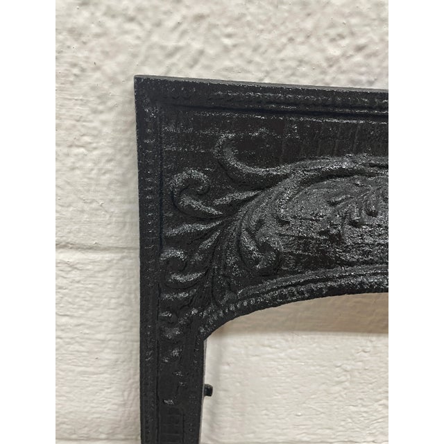 Victorian Late 19th Century Antique Cast Iron Fireplace Surround - Ornate Victorian From New Orleans For Sale - Image 3 of 5