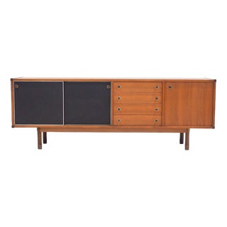 Wooden Sideboard with Black Doors by George Coslin For Sale