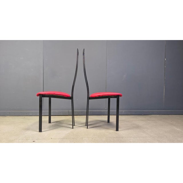 Postmodern Vintage Postmodern Dining Chairs from Cattelan Italia, 1980s, Set of 4 For Sale - Image 3 of 16