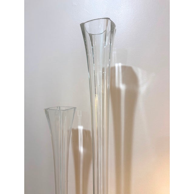 Mid-Century Modern Giant Murano-Style Glass Vases Set of Two For Sale - Image 3 of 6