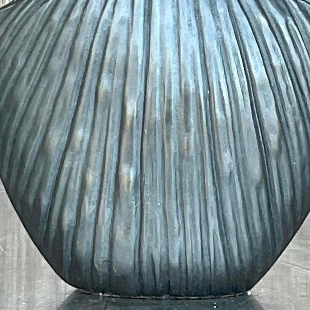 Bronze Vintage Boho Bronze Rhino Vase For Sale - Image 8 of 12