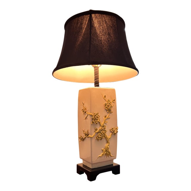 1950s Nardini Studio Los Angeles Hollywood Regency Chinoiserie Ceramic Lamp For Sale