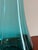 Glass Large Mid Century Modern Tall Teal Stretch Glass Swung Vase - Viking Style For Sale - Image 7 of 8