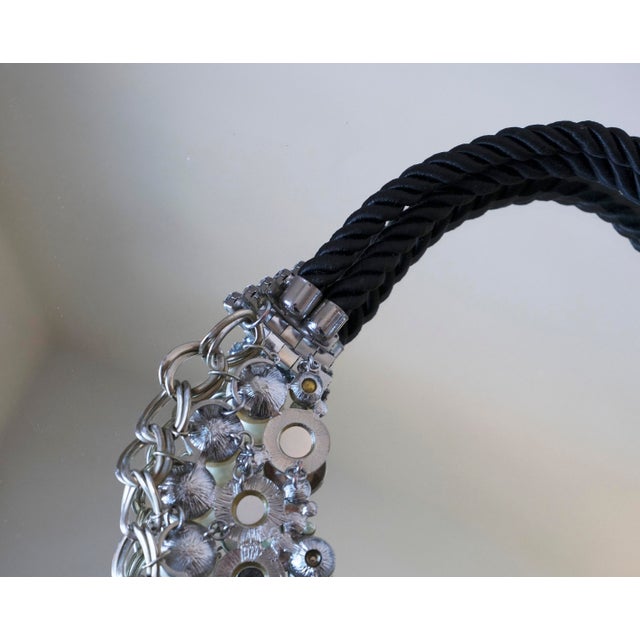 White Vintage 1980s Chunky Mixed-Media Statement Bib Necklace For Sale - Image 8 of 11