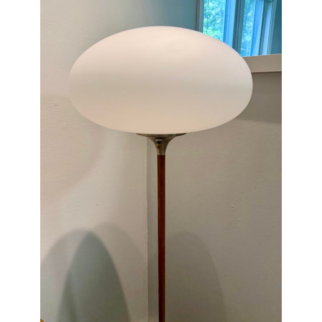 Mid-Century Modern Vintage Mid Century Modern Laurel Rosewood Nickel Mushroom Floor Lamp For Sale - Image 3 of 11