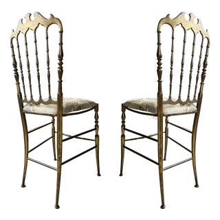 Brass Chiavari Chairs, Italy, 1960s, Fratelli Levaggi/Guiseppe Gaetano Descalzi For Sale