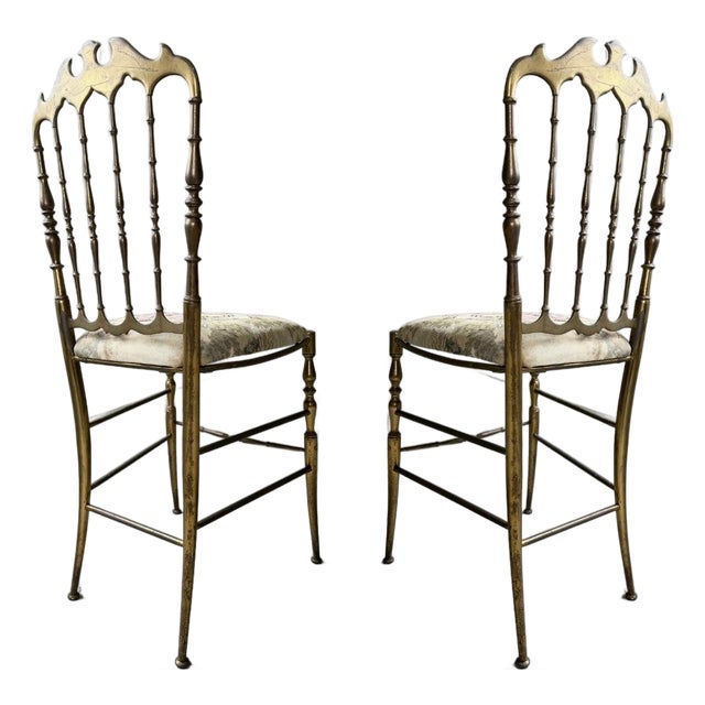 Brass Chiavari Chairs, Italy, 1960s, Fratelli Levaggi/Guiseppe Gaetano Descalzi For Sale