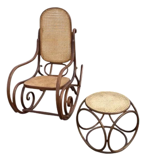 19th Century Michael Thonet Bentwood Rocking Chair Set