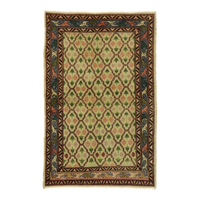 Vintage Turkish Sivas Rug - 03'05 x 05'03 For Sale
