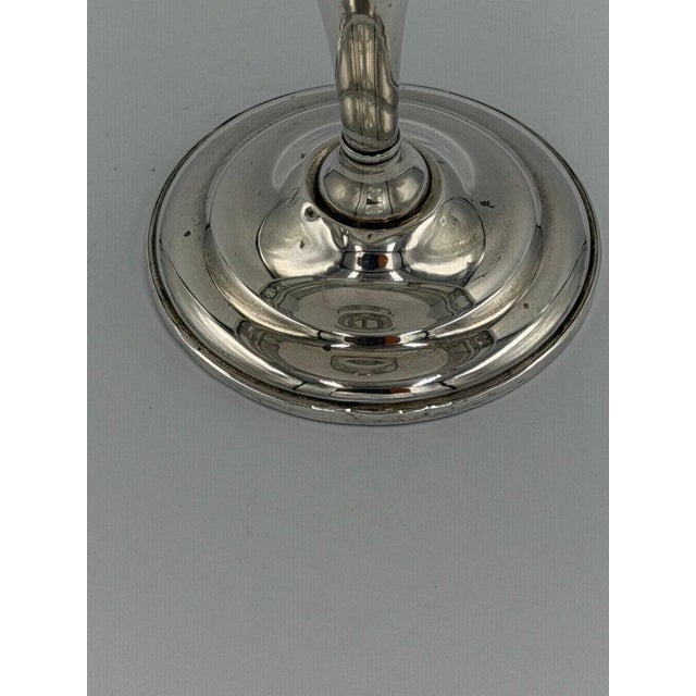 Late 19th Century Antique Sterling Silver Pedestal Compote / Tazza With Classical Rim Detail For Sale - Image 5 of 6