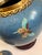 1970s Blue Chinese Cloisonné Ginger Jar on Carved Wood Stand For Sale - Image 5 of 12