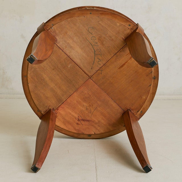Art Deco French Art Deco Wood Gueridon Table in the Manner of Jules Leleu, 1930s For Sale - Image 3 of 11