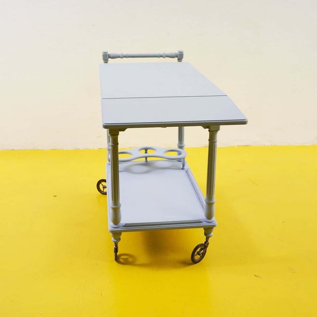 Serving Bar Cart with Drawers For Sale - Image 4 of 9