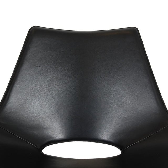 Scimitar Chair in Black Leather by Fabricius and Kastholm, 1980s For Sale - Image 12 of 15