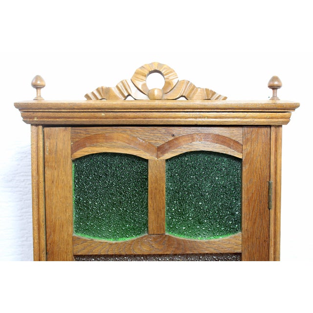 Brown Art Deco Display Case in Oak and Glass, 1930 For Sale - Image 8 of 13