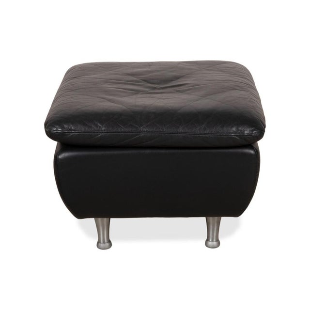 Set of Model 5600 Lounge Chair and Ottoman in Black Leather from Rolf Benz For Sale - Image 17 of 18