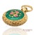 Gold 18k 750 Yellow Gold Enamel Pocket Watch Pendant Necklace For Sale - Image 8 of 14