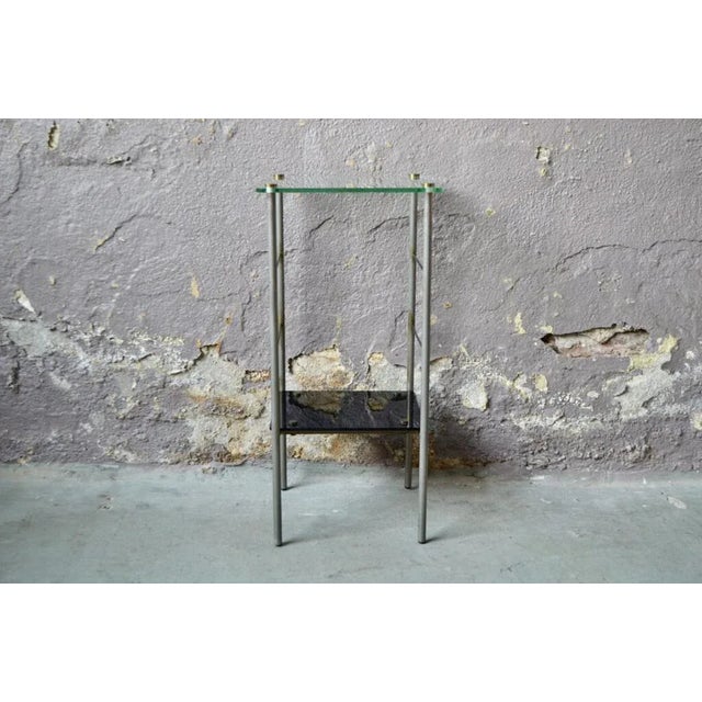 Mid-Century Table in Metal and Glass, 1950s For Sale - Image 6 of 6