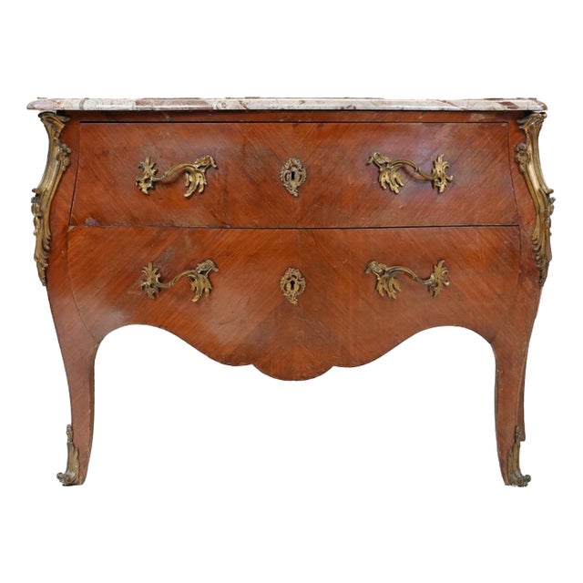 French Louis XV Bombe Commode For Sale