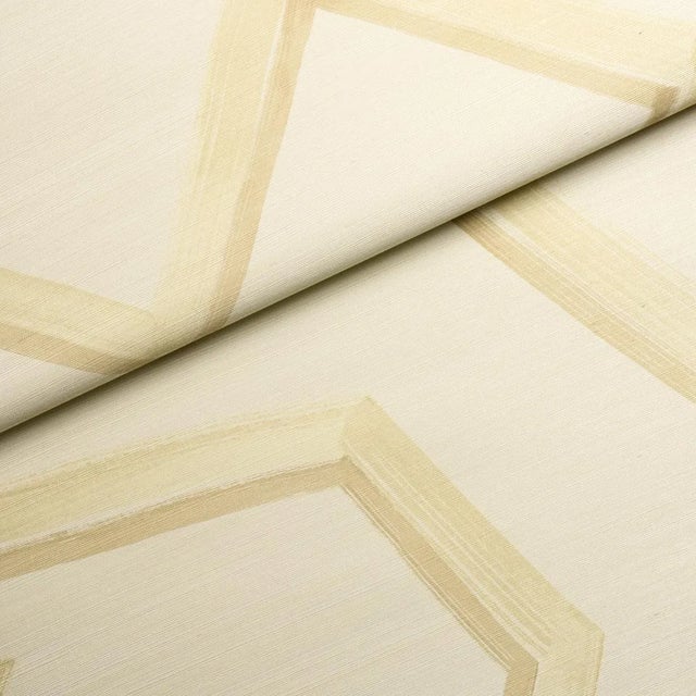 Schumacher Schumacher Enzo Sisal Wallpaper In Straw For Sale - Image 4 of 4