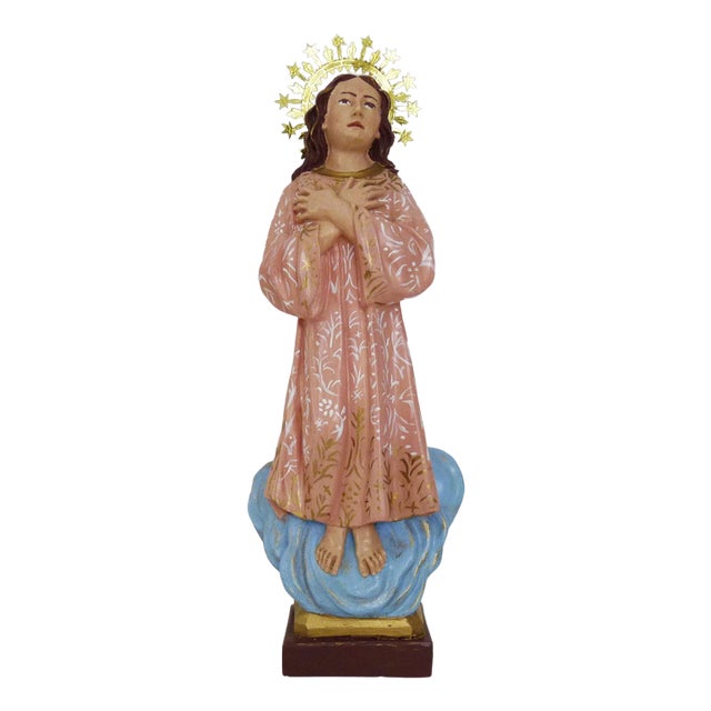 Virgin Mary Plaster Statue by J. M. Cosamo, 2004 For Sale