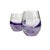 Contemporary 1990s Purple Blown Glass Controlled Bubble Shot Glasses - a Pair For Sale - Image 3 of 5