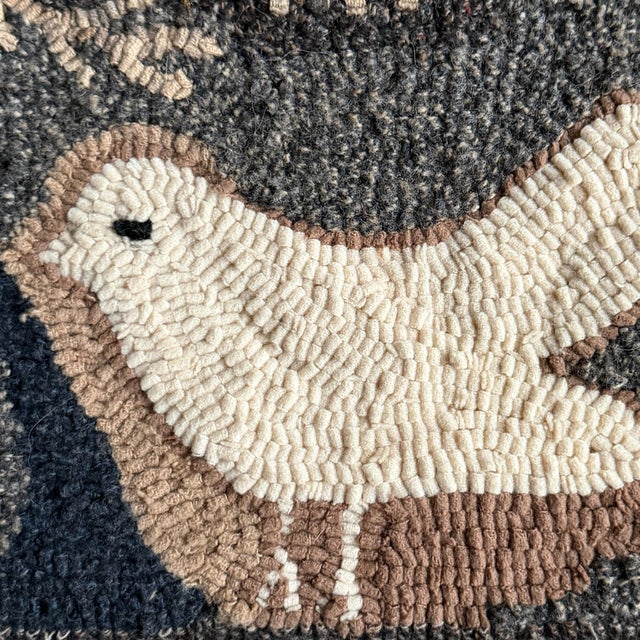 20th Century American Draft Horse Hooked Rug on Custom Wall Mount For Sale - Image 12 of 17