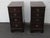 Kindel Tall and Narrow Mahogany Nightstands End Bedside Tables a Pair 6443 For Sale - Image 10 of 17