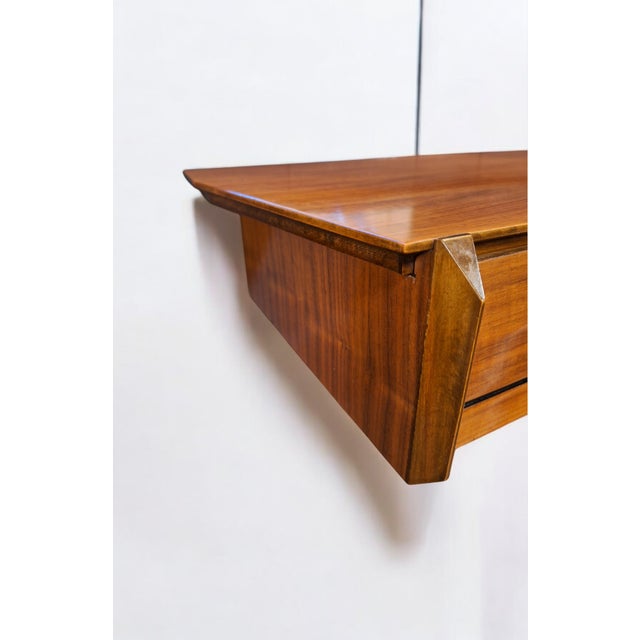 Vintage Italian Wall-Mounted Bedside Tables by La Permanente Cantù, 1950s, Set of 2 For Sale - Image 4 of 9