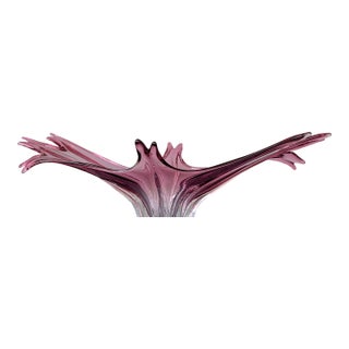 Exceptional Sommerso Murano Glass Centerpiece Bowl For Sale