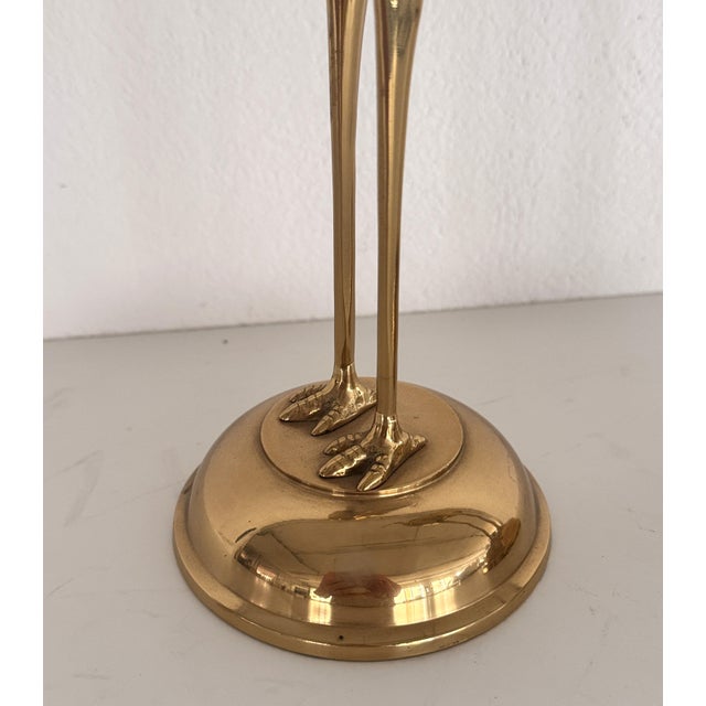 Vintage Italian Brass Cranes, 1970s, Set of 2 For Sale - Image 11 of 13