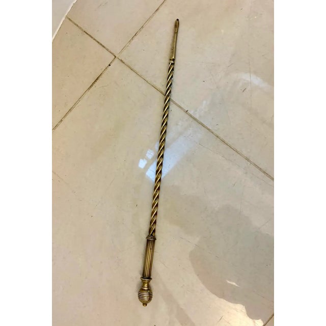 Mid 19th Century Antique Victorian Brass Fire Irons and Dog, 1860 For Sale - Image 5 of 13