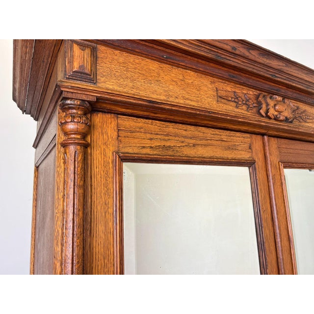 Brown French Wardrobe in Oak For Sale - Image 8 of 18