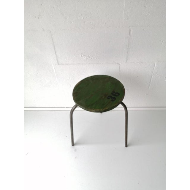 Vintage Industrial Black Stool For Sale - Image 15 of 18