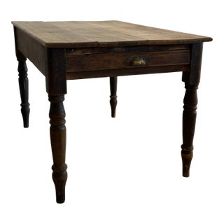 Antique English Table with Drawer For Sale