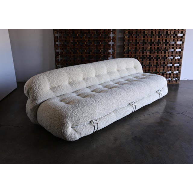 Late 20th Century Afra & Tobia Scarpa Soriana Sofa for Cassina in Bouclé For Sale - Image 13 of 13