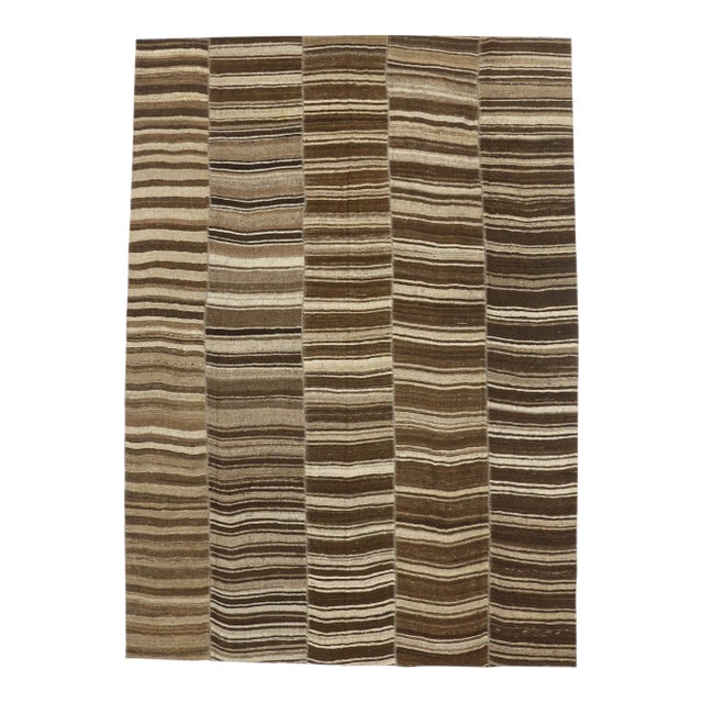 Mid 20th Century Wabi-Sabi Turkish Kilim Rug - 10'01 X 14'02 For Sale