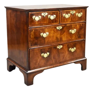 Antique Georgian Burr Walnut Chest of Drawers, 1730