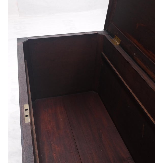 R. J. Horner & Co. Very Fine Carved Ebonized Mahogany Trunk Hope Chest Dated 1903 Super Clean For Sale - Image 4 of 12