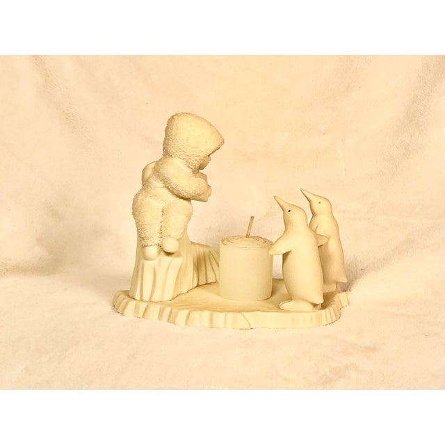 1990s Dept 56 Snowbabies Figurne "Once Upon a Time..." Votive Candle Holder 1996-2000 Original Box & Packing For Sale - Image 5 of 12