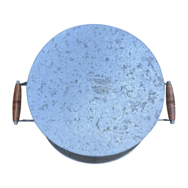 2001 Rustic Farmhouse Pottery Barn Galvanized Metal Party Bucket / Beverage Tub For Sale - Image 10 of 11